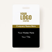 Classy Logo Business Name Badges (Achterkant)