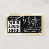 Classy Logo Photo Stijlvol Goud Lijst Heart Luxe Visitekaartje (Achterkant)