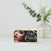 Classy Logo Photo Stijlvol Goud Lijst Heart Luxe Visitekaartje (Staand voorkant)