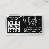 Classy Logo Photo Stijlvolle Silver Lijst Heart Sp Visitekaartje (Achterkant)