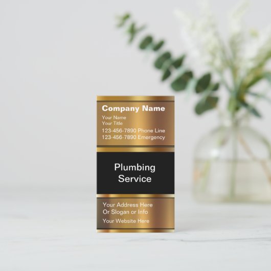 Classy Loodgieter Visitekaartjes (Staand voorkant)
