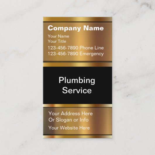 Classy Loodgieter Visitekaartjes (Voorkant)