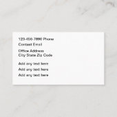 Classy Loodgieter Visitekaartjes Sjabloon (Achterkant)