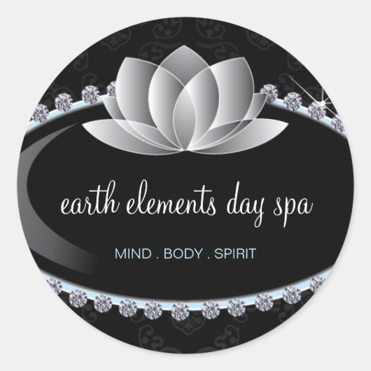 Classy Lotus Flower and Day Spa Sticker (Voorkant)