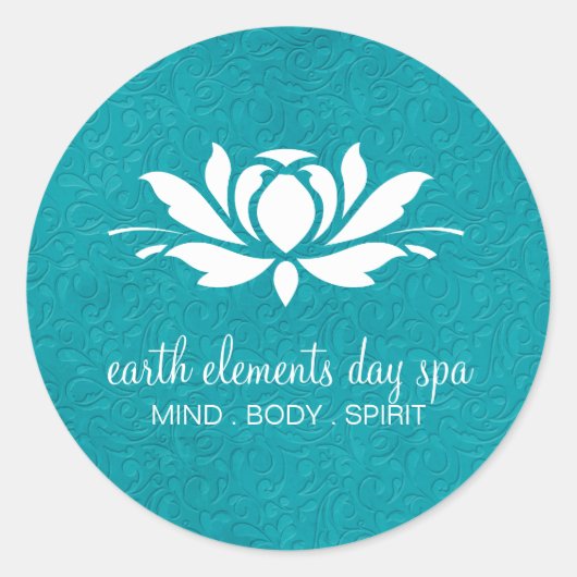 Classy Lotus Flower and Day Spa Sticker (Voorkant)