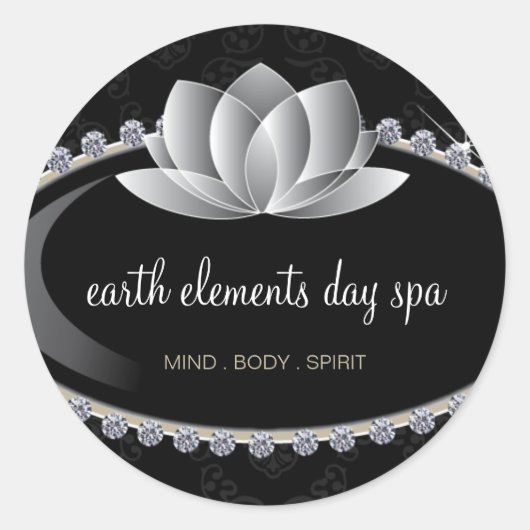 Classy Lotus Flower and Day Spa Sticker (Voorkant)