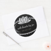 Classy Lotus Flower and Day Spa Sticker (Envelop)