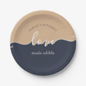 Classy Love maakte Eetable Script Papieren Bordje (Voorkant)
