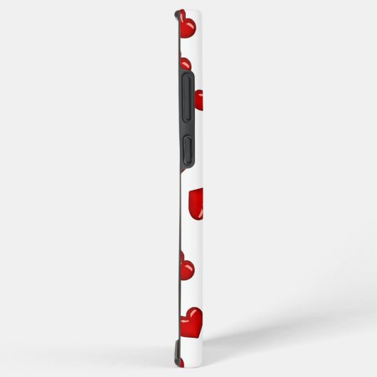 Classy lovers Rood hart op wit aangepast monogram Samsung Galaxy Hoesje (Rechterkant)