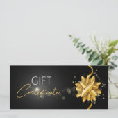 Classy Luminous Gold Round Bow Elegant Black Gift (Staand voorkant)