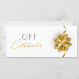 Classy Luminous Gold Round Bow Elegant White Gift