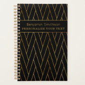 Classy Luxe Abstract Zwart Goud Professioneel Planner (Voorkant)