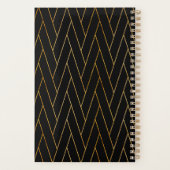 Classy Luxe Abstract Zwart Goud Professioneel Planner (Achterkant)