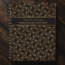 Classy Luxe Abstract Zwart Goud Professioneel Planner