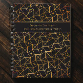 Classy Luxe Abstract Zwart Goud Professioneel Planner