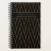 Classy Luxe Abstract Zwart Goud Professioneel Planner (Voorkant)