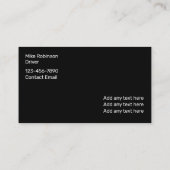 Classy luxe auto service Uber Driver Visitekaartje (Achterkant)