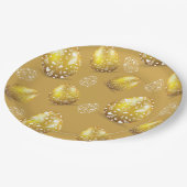 Classy luxe gouden paaseieren papieren bordje (Gekanteld)