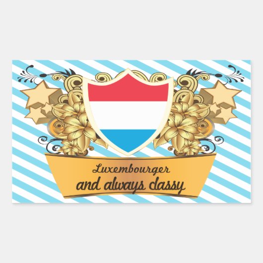 Classy Luxembourger Rechthoekige Sticker (Voorkant)