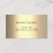 Classy Luxurous Light Gold Glitter  Visitekaartje (Achterkant)