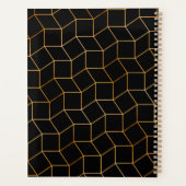 Classy Luxury Abstract Black Gold Professional Planner (Achterkant)