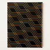 Classy Luxury Abstract Black Gold Professional Planner (Achterkant)