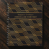 Classy Luxury Abstract Black Gold Professional Planner