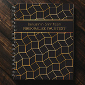 Classy Luxury Abstract Black Gold Professional Planner