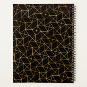 Classy Luxury Abstract Black Gold Professional Planner (Achterkant)