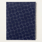 Classy Luxury Abstracte marine Blue Grey Professio Planner (Achterkant)