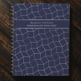 Classy Luxury Abstracte marine Blue Grey Professio Planner