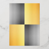 Classy Luxury Chic Modern Wedding Gold en Silver Folie Uitnodiging (Achterkant)