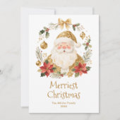 Classy Luxury Christmas Cute Santa Claus Feestdagenkaart (Voorkant)