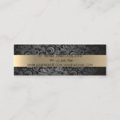 Classy Luxury Elegant, Damask, Faux Gold Mini Visitekaartje (Achterkant)