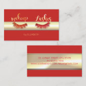 Classy Luxury Elegant, Glitter Lashes Visitekaartje (Voorkant / Achterkant)