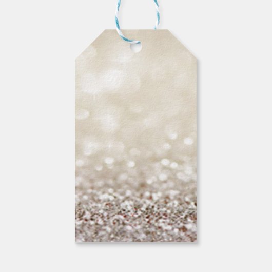 Classy Luxury Elegant Glittery Bokeh, Hiel Cadeaulabel (Achterkant)