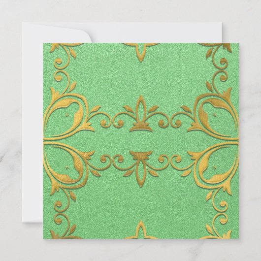 Classy Luxury Elegant Gold en Green Custom Kaart (Achterkant)