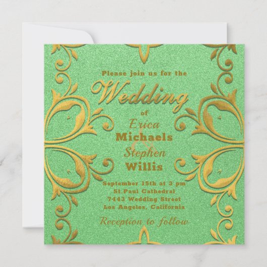 Classy Luxury Elegant Gold en Green Custom Kaart (Voorkant)