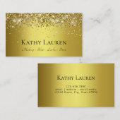 Classy Luxury Gold Glitter  Visitekaartje (Voorkant / Achterkant)