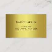 Classy Luxury Gold Glitter  Visitekaartje (Achterkant)
