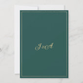 Classy luxury green gold glitter Save the Date Kaart (Achterkant)