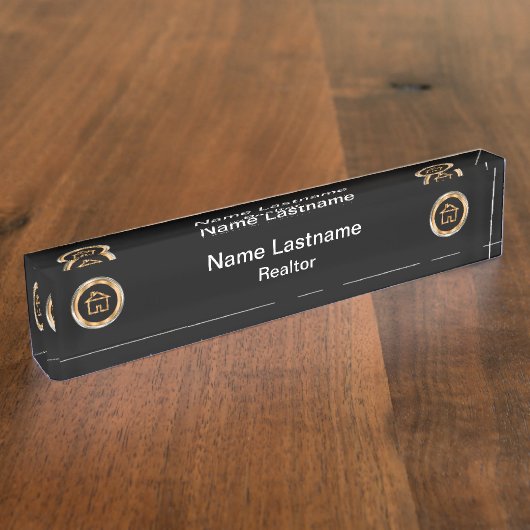 Classy Luxury Realtor Design Naambordje (Zijkant)
