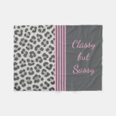 Classy maar Sassy Leopard Print fleece deken (Voorkant (Horizontaal))