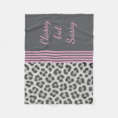 Classy maar Sassy Leopard Print fleece deken (Voorkant)