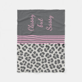 Classy maar Sassy Leopard Print fleece deken