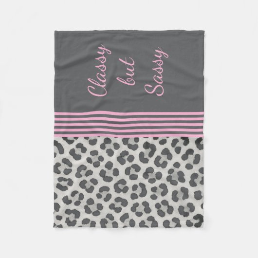 Classy maar Sassy Leopard Print fleece deken (Voorkant)