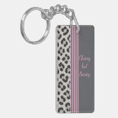 Classy maar Sassy Leopard Print Sleutelhanger (Voorkant Links)