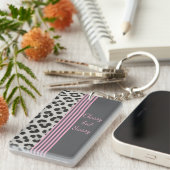 Classy maar Sassy Leopard Print Sleutelhanger (Voorkant Rechts)