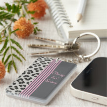 Classy maar Sassy Leopard Print Sleutelhanger