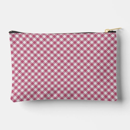 Classy magenta rood roze gingham check patroon etui (Achterkant)